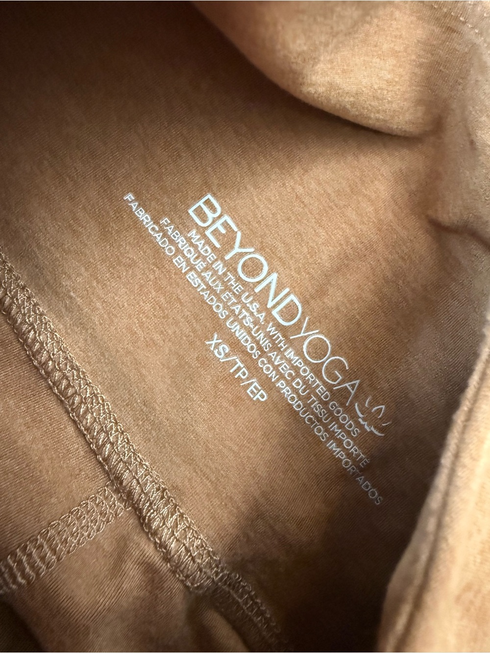 Beyond Yoga Spacedye at Your Leisure High Waisted Midi Legging in Camel XS - Picture 7 of 8
